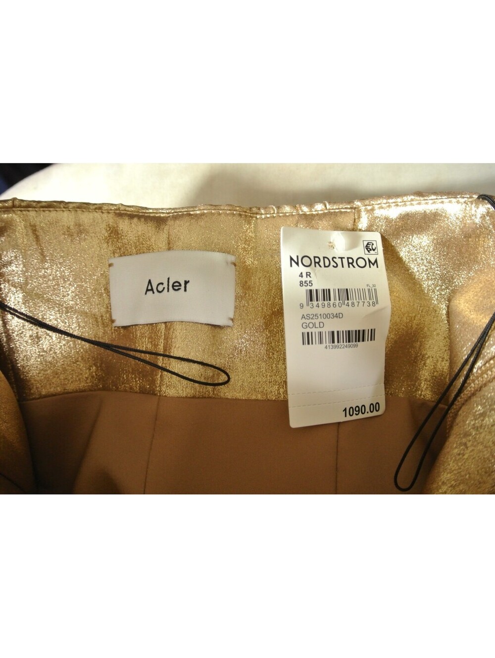 NEW, Acler Fintry Metallic Strapless Dress in Gold Sz 4 #MD2141 - Picture 7 of 9